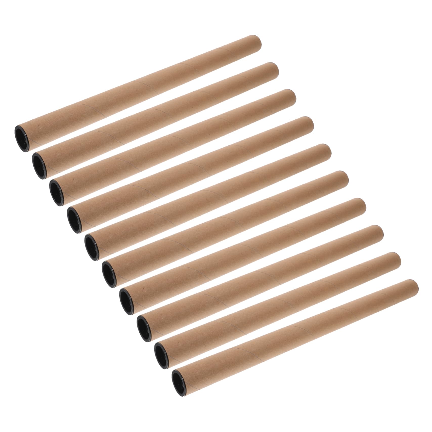 Gogogmee 30 Pcs Mailing Tube Kraft Paper Cardboard Boxes Kraft Push up Tubes Artwork Tube Storage Tube with Lid Map Tube Shipping Cylinders Poster Tube Brown Cardboard Tubes Abs Khaki