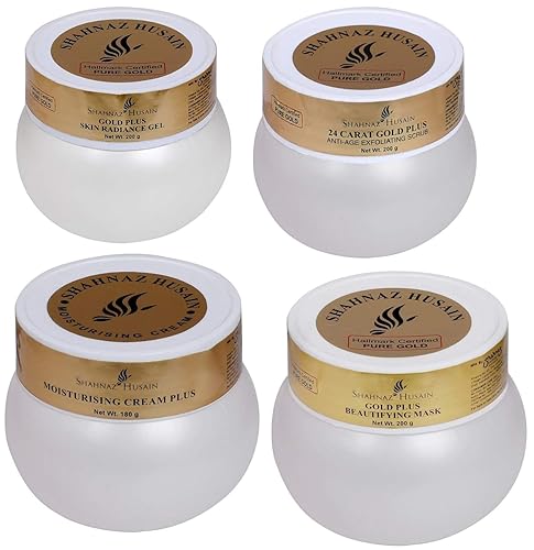 Kit facial original de oro de 24 quilates, 2.2 lbs, Shahnaz Husain, nuevo solo kit de tamaño grande
