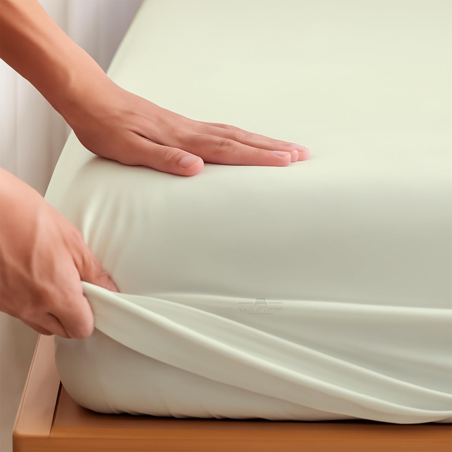 Split Head Flex 1 Qty Fitted Sheet for Adjustable Bed, Queen 32" Split Down from The Top, 100% Egyptian Cotton 600 Thread Count, 18" Deep Pocket, Super Soft Wrinkle Free, Ivory