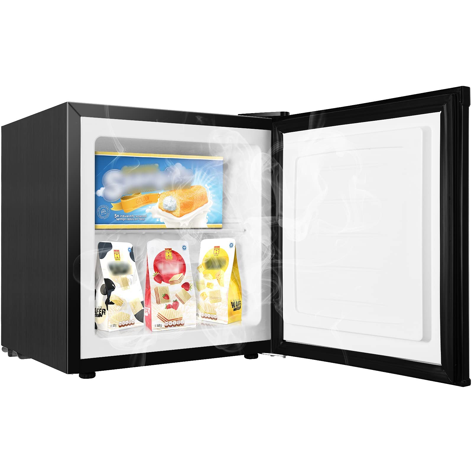 Mini Congelatore verticale piccolo da 31L con Temperatura Regolabile -14°C -20°C Freezer a pozzetto con porta reversibile a basso rumore 44 * 47 * 50cm