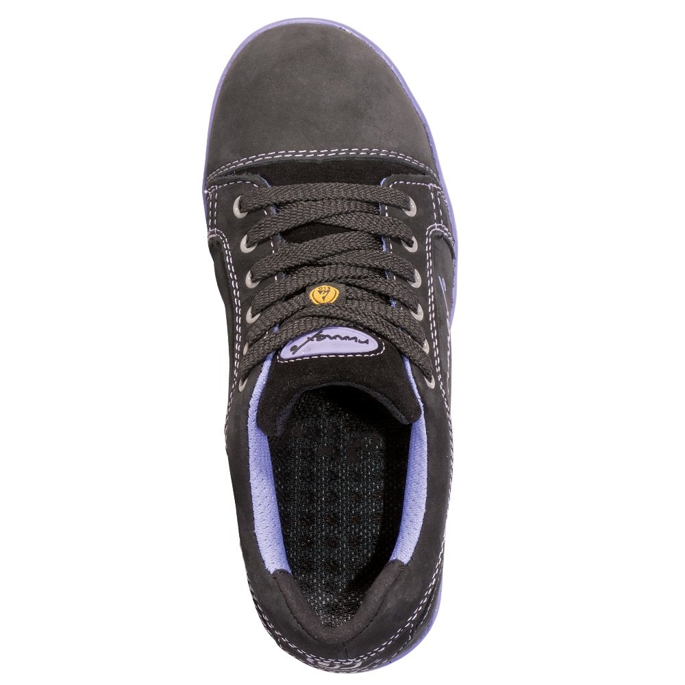 ruNNex Damen Sicherheitsschuhe S3 GirlStar ESD leichte Halbschuhe für Frauen Größe 39, schwarz, 5380