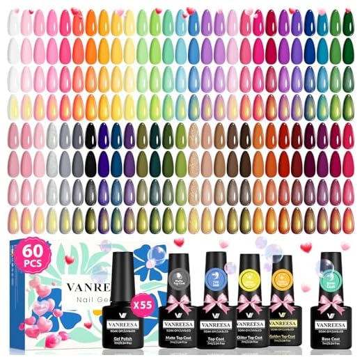 VANREESA 60 Pcs Gel Nail Polish Set