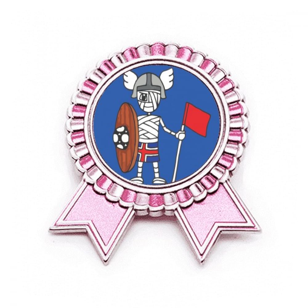 Broche rose Islande Vikings en métal taille M pour customiser vos vêtements