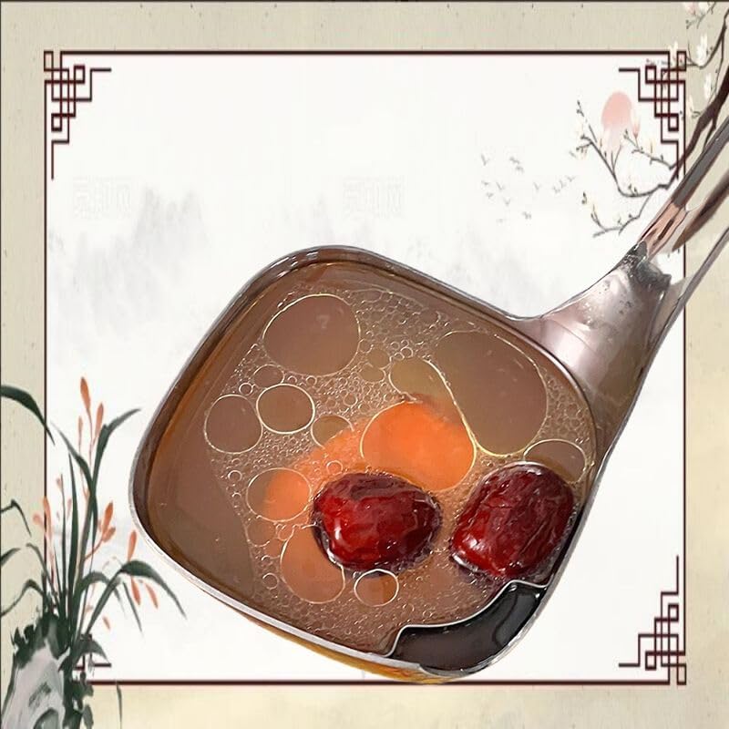 316不锈钢隔油勺家用盛汤勺子 Stainless Steel Long handled soup spoons，Spoons,Meal spoon 厨房滤油神器长柄油汤分离勺漏油勺 Household Cleaning，Kitchen Storage Essentials