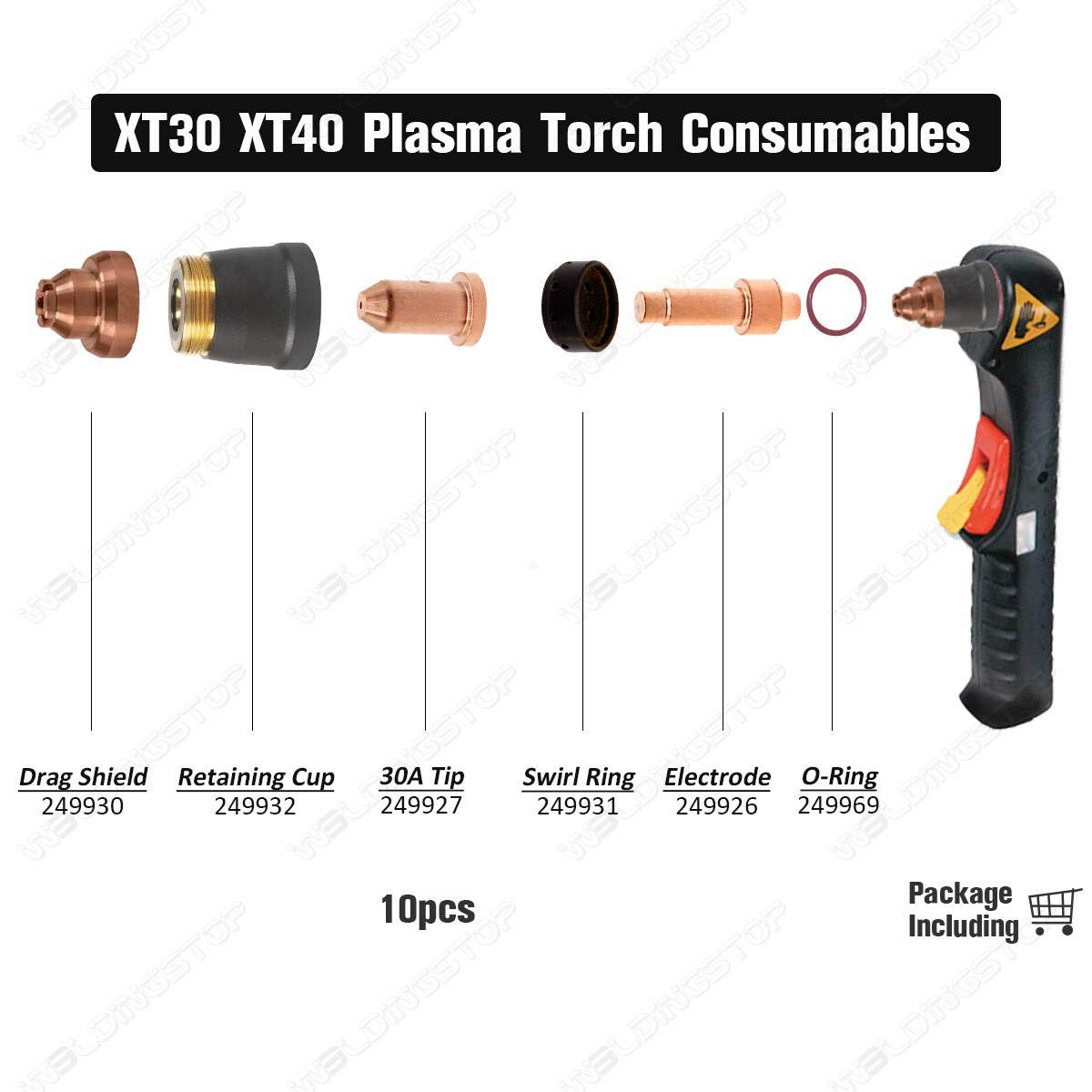 Plasma Tip/Nozzle 249927 30A for Miller XT30 XT40 Plasma Cutting