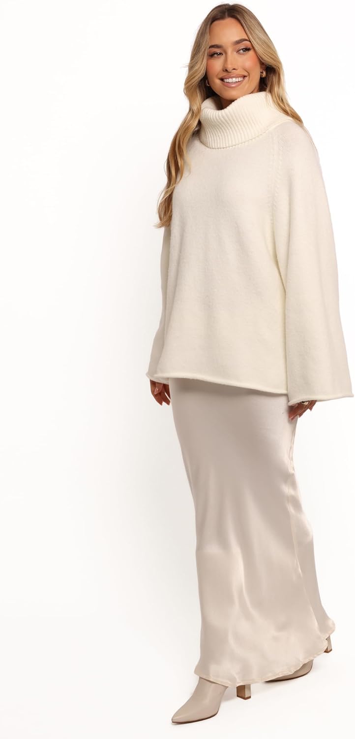 Petal & Pup Womens Bindy Cowlneck Knit Sweater - White - Image 4