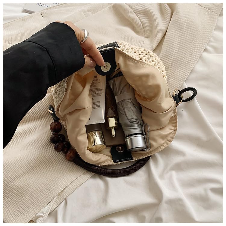 Boho Crossbody Bags for Women Summer Beach Bag Macrame Shoulder Tote Bag Crochet Purse Travel Hobo Handbag4