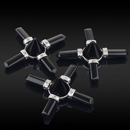 Miniatura 3 de Rockcloud - Generador de energía piramidal, 4 puntos de dirección Reiki Chakra piedra de cristal curativa para decoración