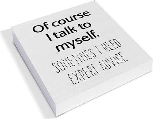 Miniatura 2 de Letrero de madera para oficina de campo, letrero de escritorio, letrero de supuesto que hablo a mí mismo, caja de madera, rústico, hogar, oficina,