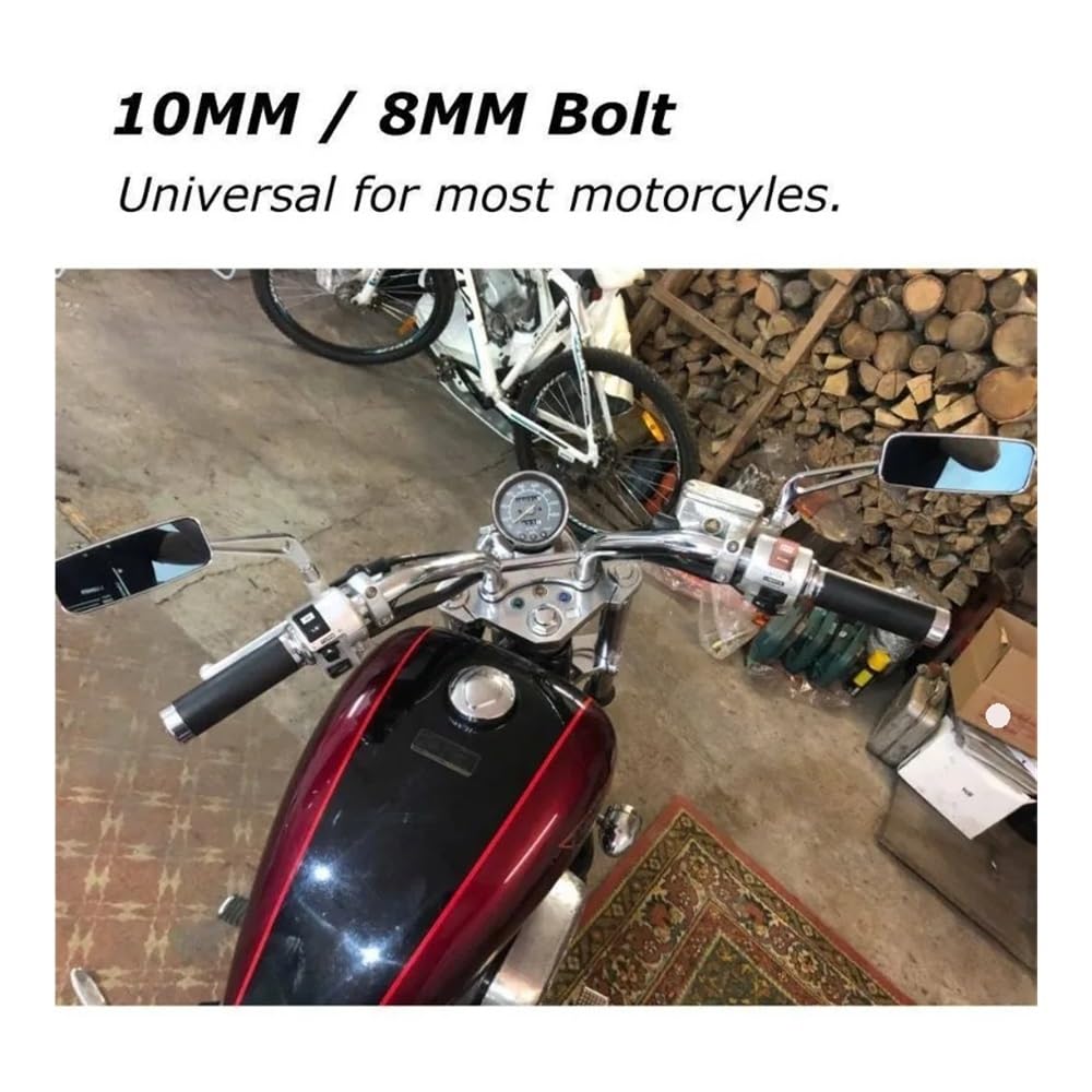 1 Paio 8/10mm Specchietti Retrovisori Moto Cromati Per Har&ley Dyna Softail Sportster Touring Motor Specchietto Retrovisore Accessori Specchietto Retrovisore