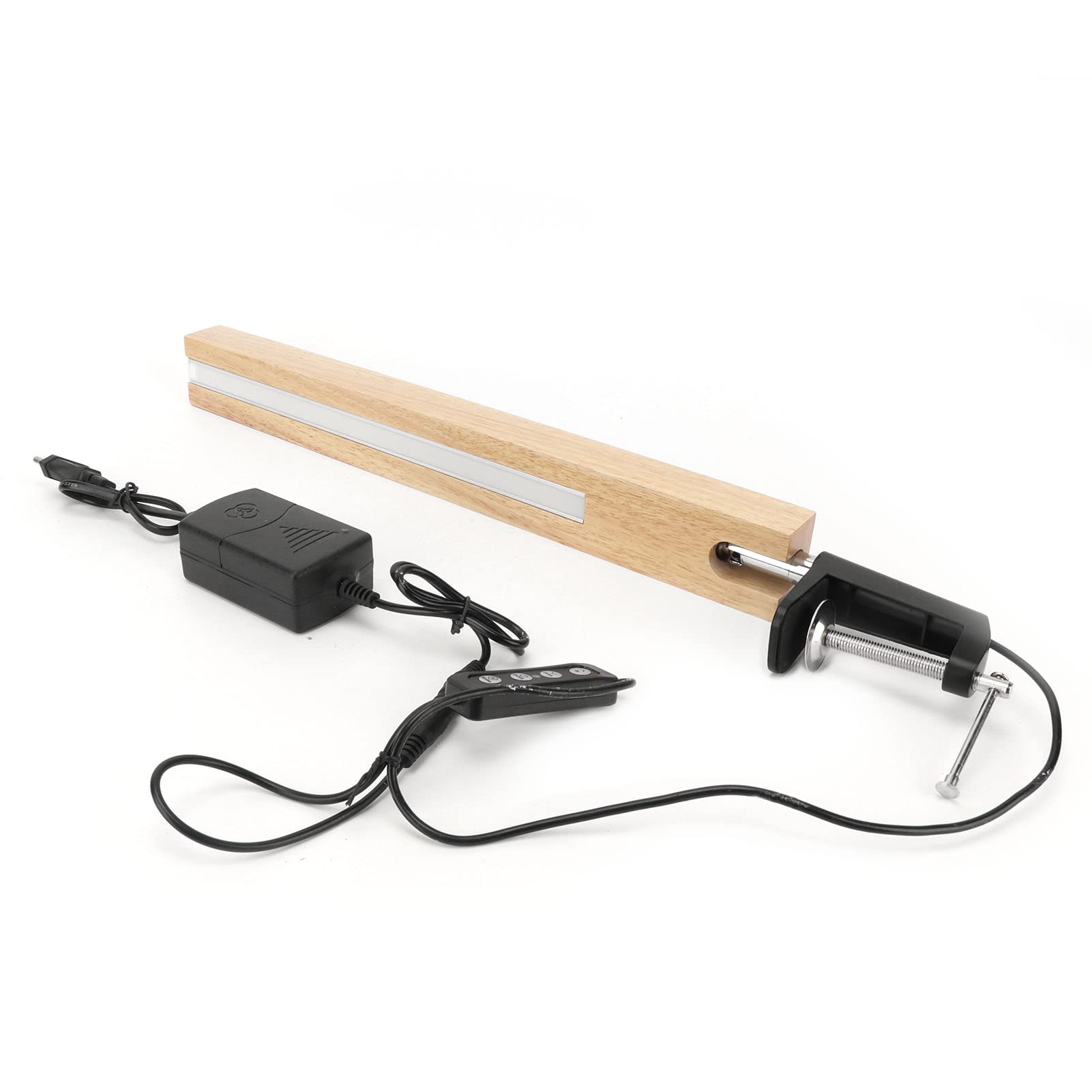 FTVOGUE Drewniana Lampka Clip LED, 3 Kolory, Płynna Regulacja ściemniania