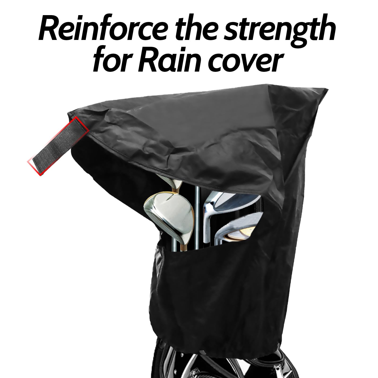 Golftasche Regenschutz Schwarz Wasserdicht Golftasche Staubschutz Haube Schutz Abdeckung für Golfschlägertasche & Golfwagen