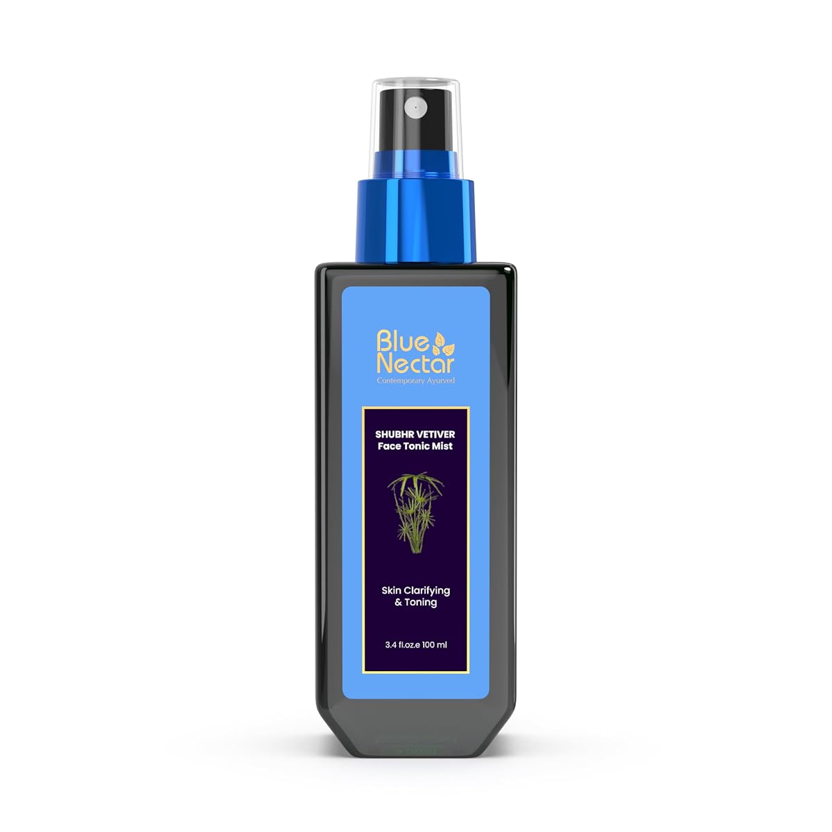 Blue Nectar Shubhr Steam Distilled Vetiver Toner Water & Cooling Calming Face