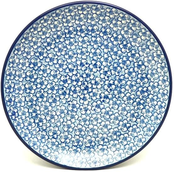 Polish Pottery Plate - Salad/Dessert (7 3/4") - Daisy Flurry