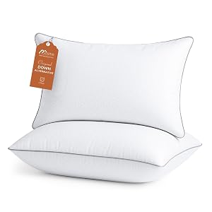 Sasttie Pillows Queen Size Set of 2 Bed Pillows for Side Back and Stomach Sleepers - Oeko-Tex Certified