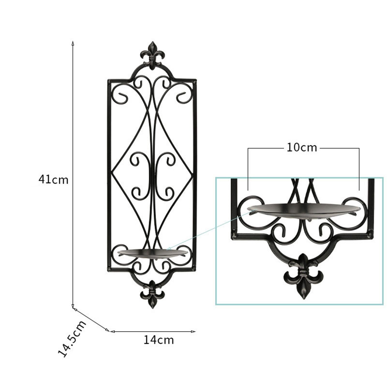 アイアン壁飾り 壁掛け 燭台 ビンテージ Amazon.co.jp: 壁掛けキャンドルホルダー ヴィンテージ装飾スワリング