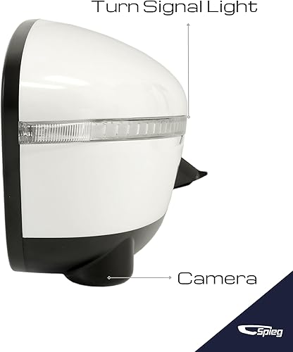 Miniatura 4 de Spieg NI1321271 Reemplazo del espejo lateral del pasajero para Nissan Rogue 2014-2016 Luz de señal de giro de vidrio calefactable ajustable con