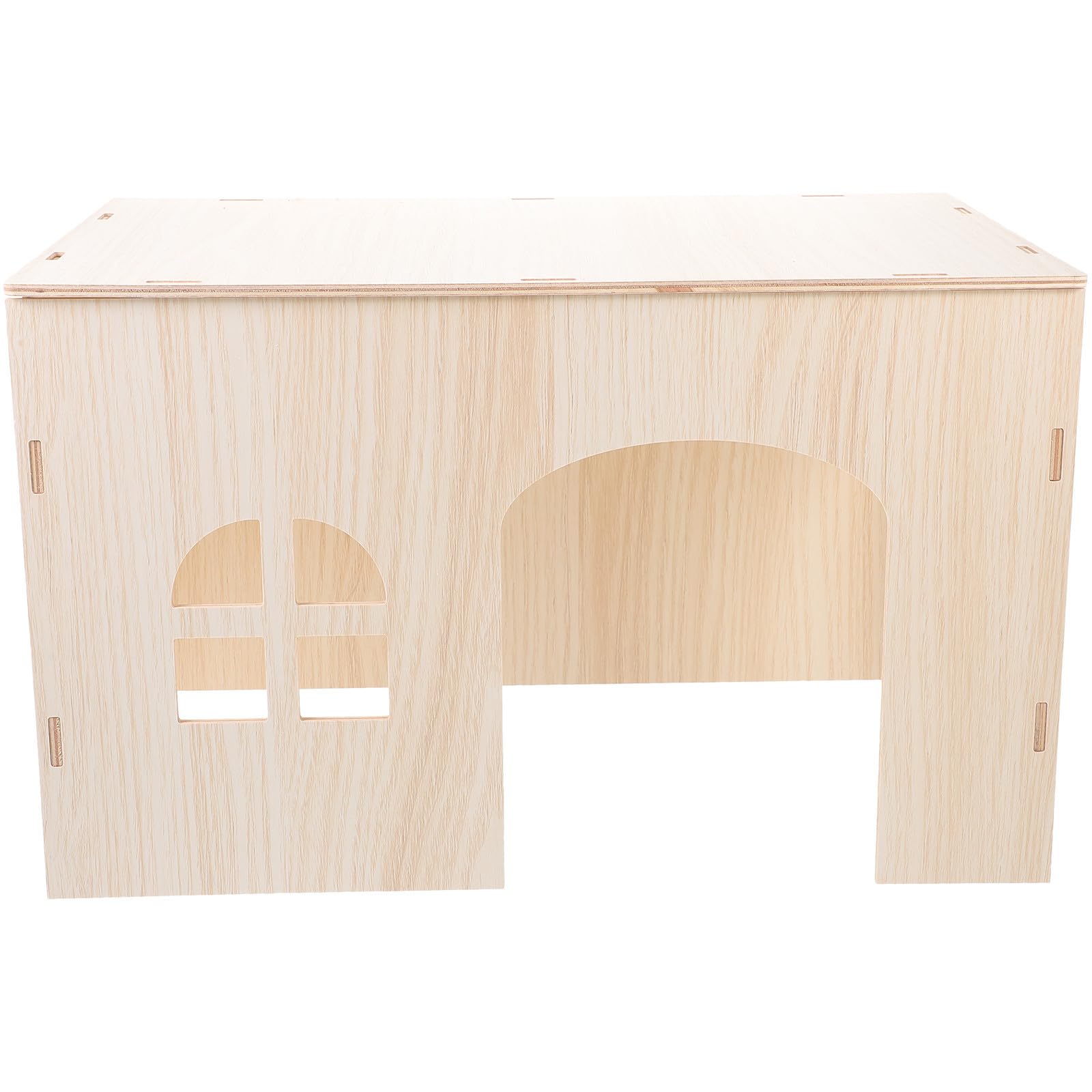 ULTECHNOVO Casetta in Legno Beige per Scoiattoli e Criceti, Nido Robusto e Confortevole come Rifugio per Piccoli Animali Domestici