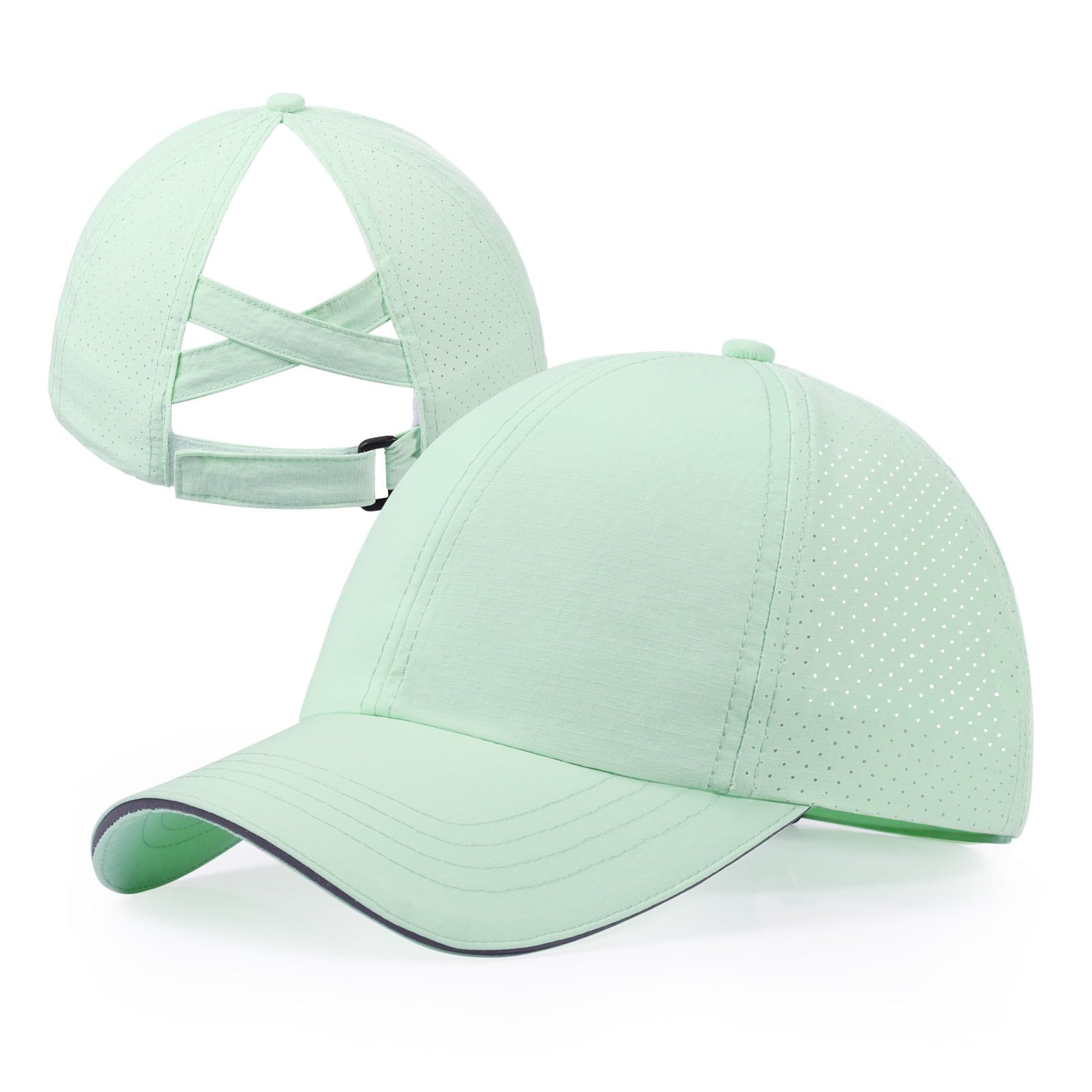 Gorra de béisbol reflectante para niñas de 7 a 12 años, ligera, de secado rápido, malla para exteriores