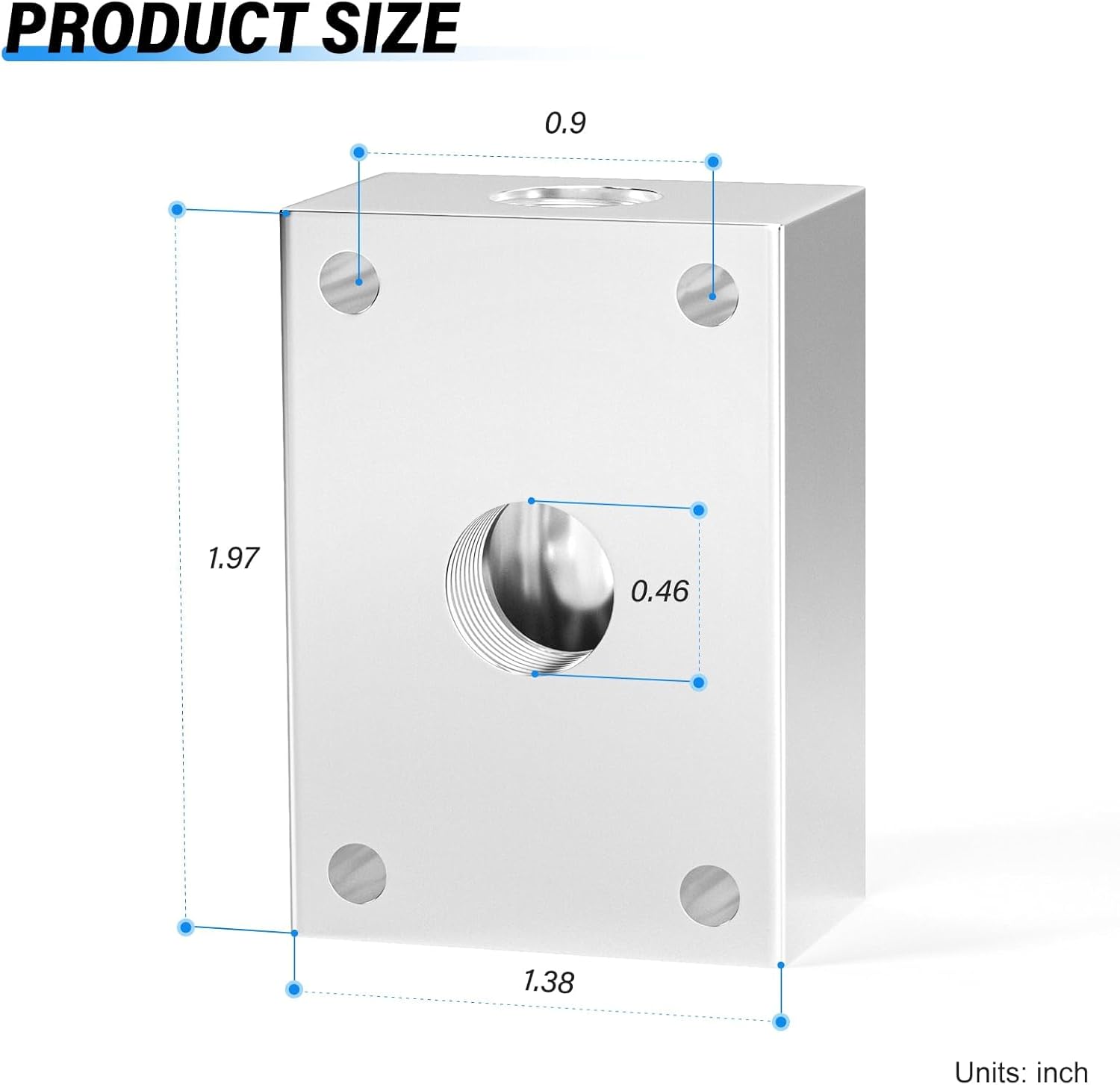 TAILONZ PNEUMATIC 1/4 Inch od Push-in connection shunt Push to Connect Fittings Manifold Block Assembly Pneumatic Fittings (Pack of 5)