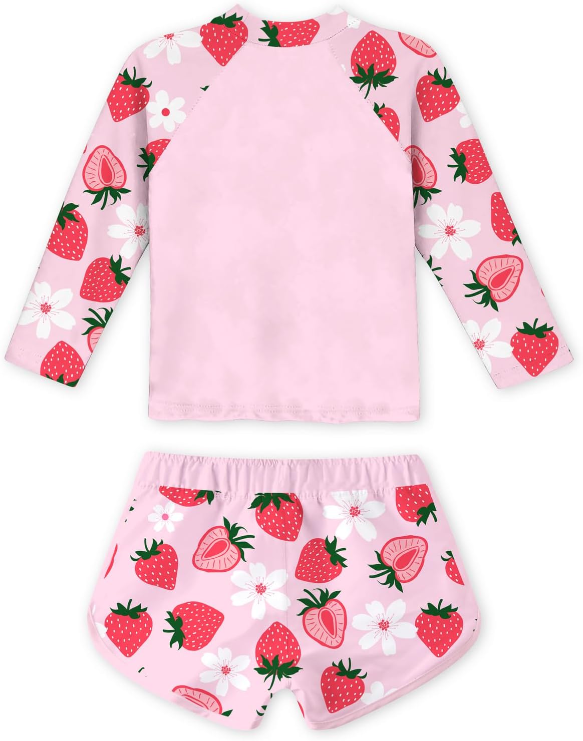 Vogseek 4-10T Girls Rashguard 2 Pieces Long Sleeve Swimsuit Swimwear with Shorts