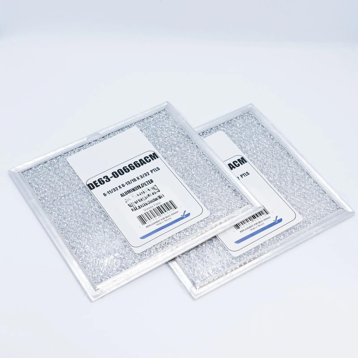 Replacement for 2 Pack of DE63-00666A for Range Vent Hood Microwave Aluminum Grease compatible with Choice Manufactured Parts.