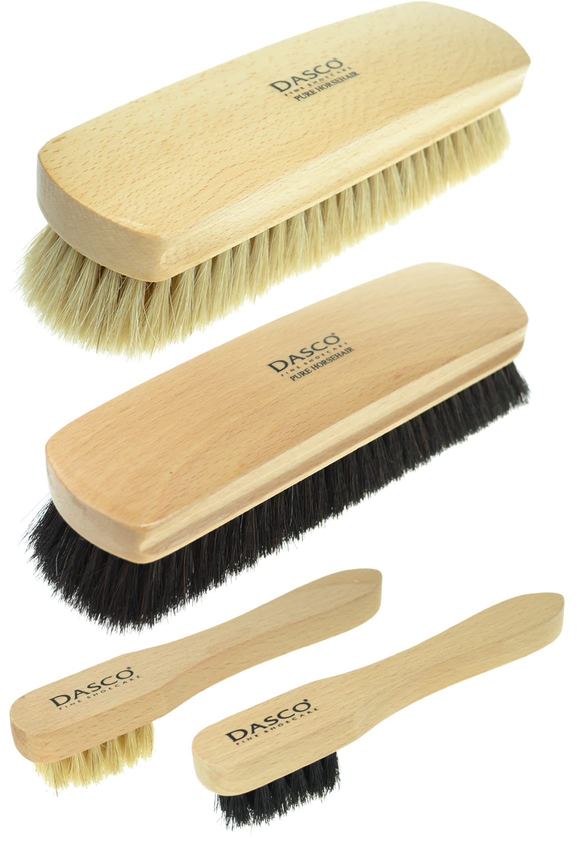 Dasco Grey Large Horsehair Shoe Brush Set