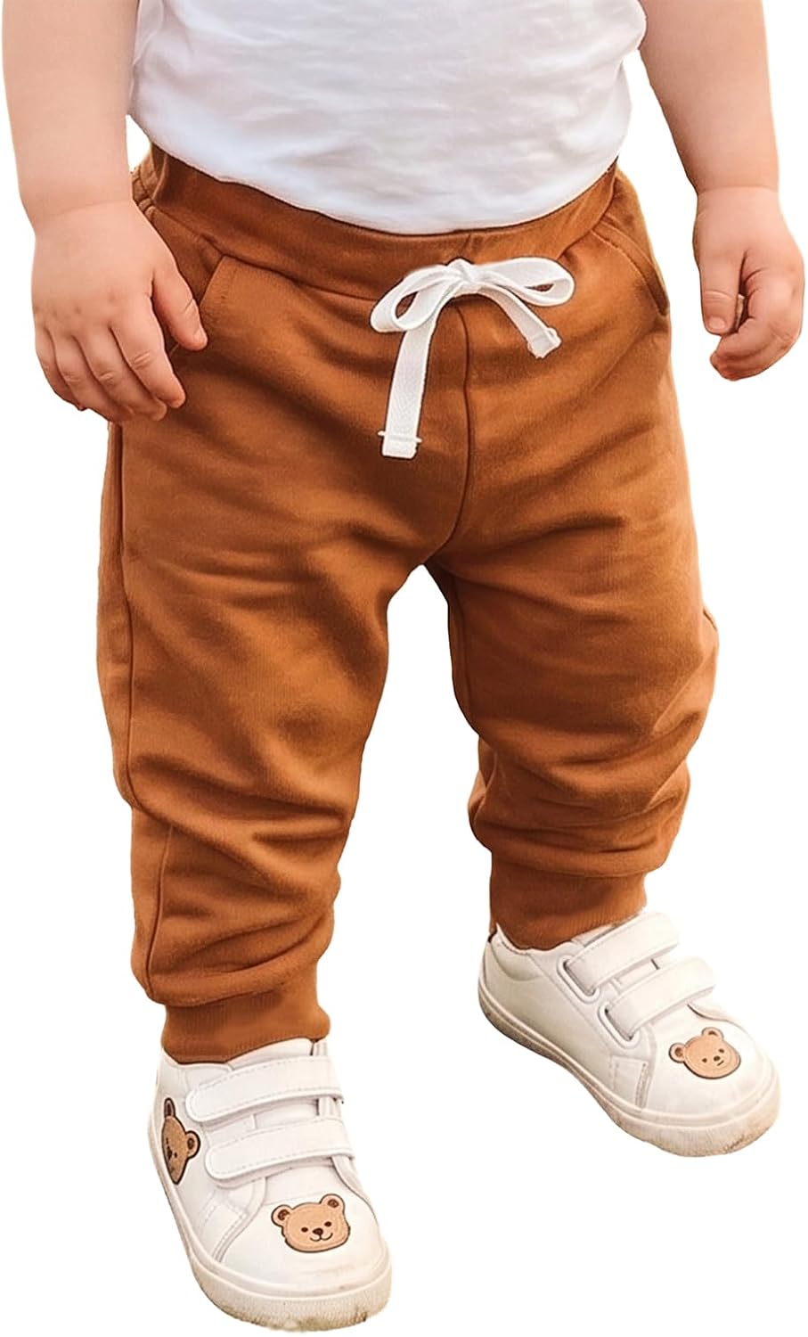 Toddler Jogger Pants 3 Pack Toddler Boy Sweatpants Baby Boy Trousers Infant Newborn Leggings Bottom with Pocket