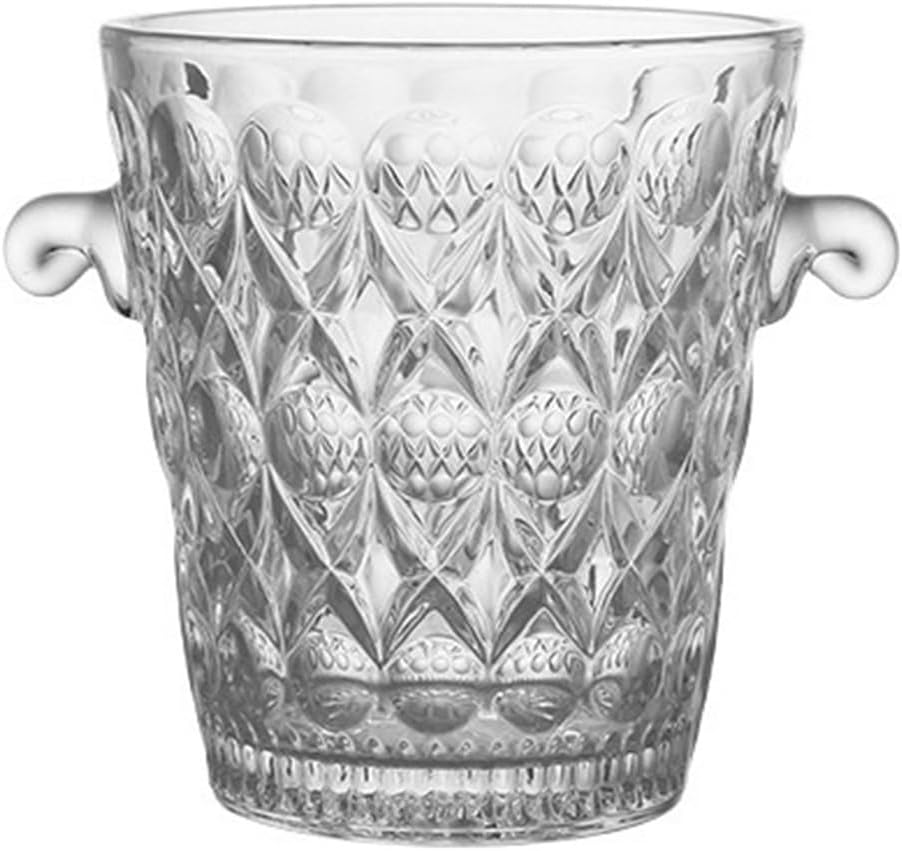 Ice Bucket 1.2L Glass Ice Bucket Party Small Transparent Champagne Bar Restaurant Utensils Beverage Ice Tub