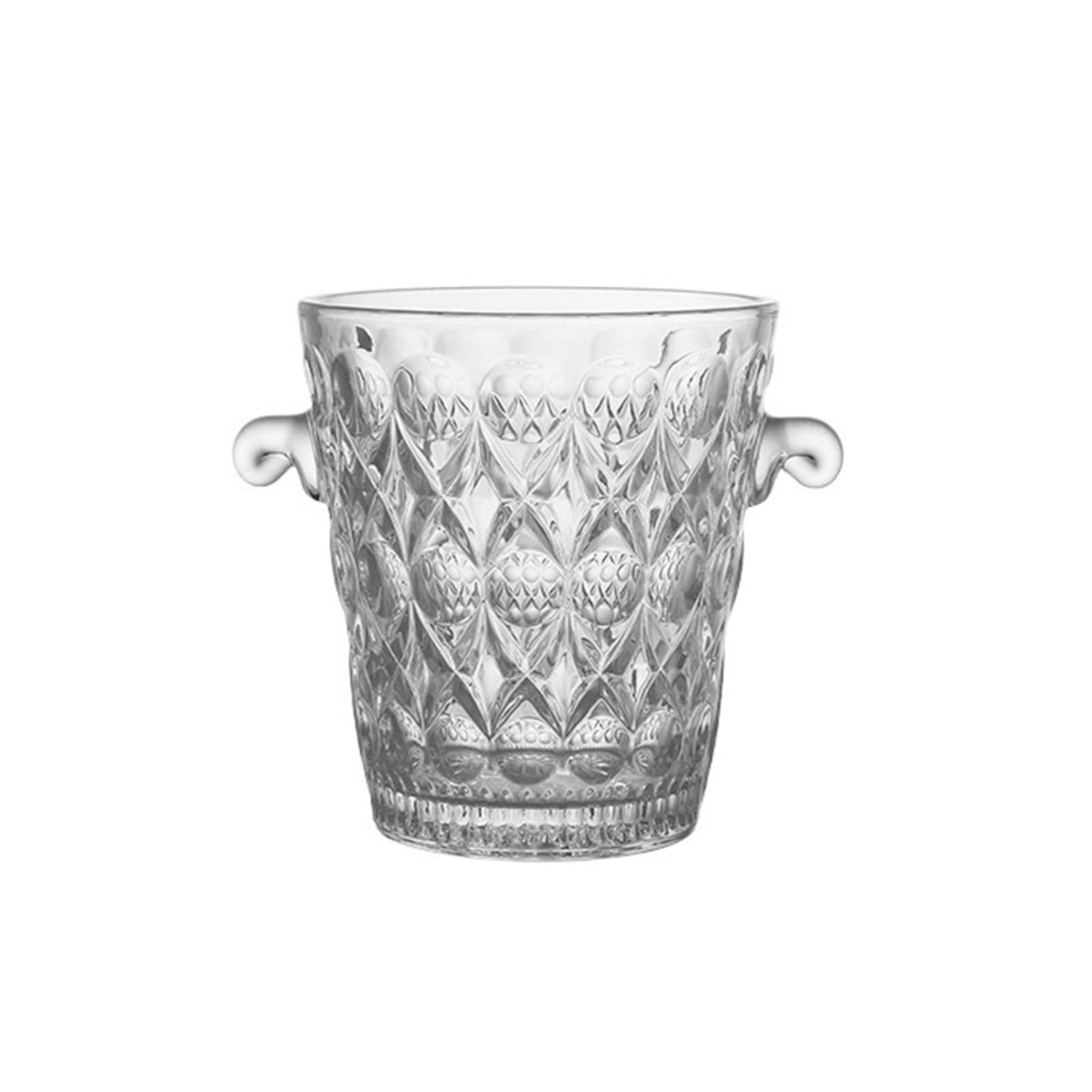 Lijiaxiuyc-101 ice bucket 1.2L Glass Ice Bucket Party Small Transparent Champagne Bar Restaurant Utensils champagne bucket