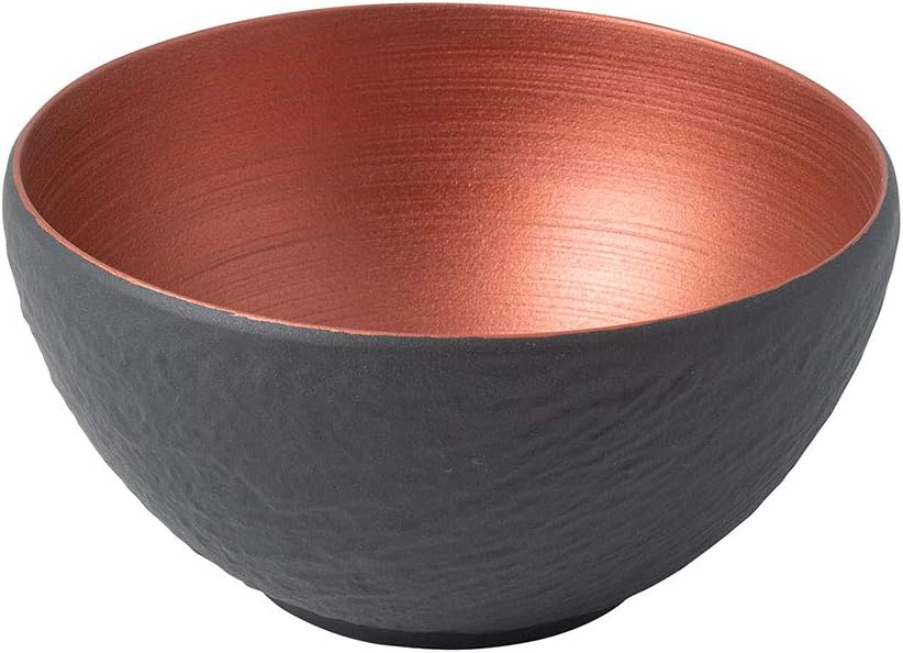 Villleroy & Boch Manufacture Rock Glow platte schaal, koper/zwart - Van Berkum Koken & Tafelen