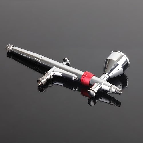 Miniatura 5 de Casubaris Bolígrafo de aerógrafo con cabezal de cepillo de aire giratorio, gravedad y alimentación de sifón lateral disponible, kit de aerógrafo de