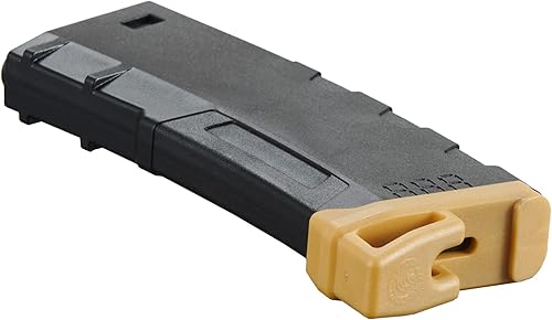 Miniatura 14 de Lancer Tactical Airsoft M4 M16 Series Polímero 130 Capacidad Redonda Ventana Transparente Alta Velocidad MidCap Airsoft Magazine Rojo
