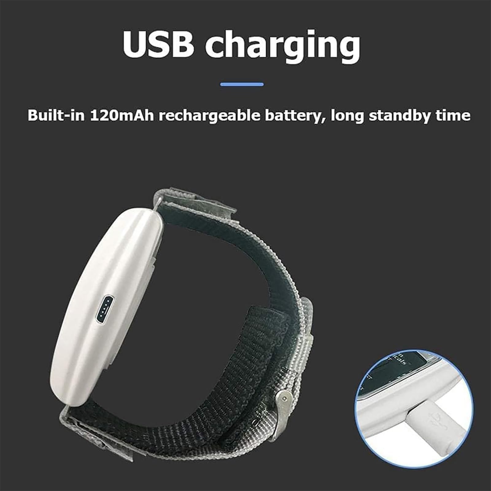 GZPKJ Pulsera Inteligente Antirronquidos, Dispositivo Antirronquidos Eléctrico, Pulsera Antirronquidos con 3 Modos, Pulsera Ajustable, para Oficina, Coches, Trenes, Mujeres Y Hombres.