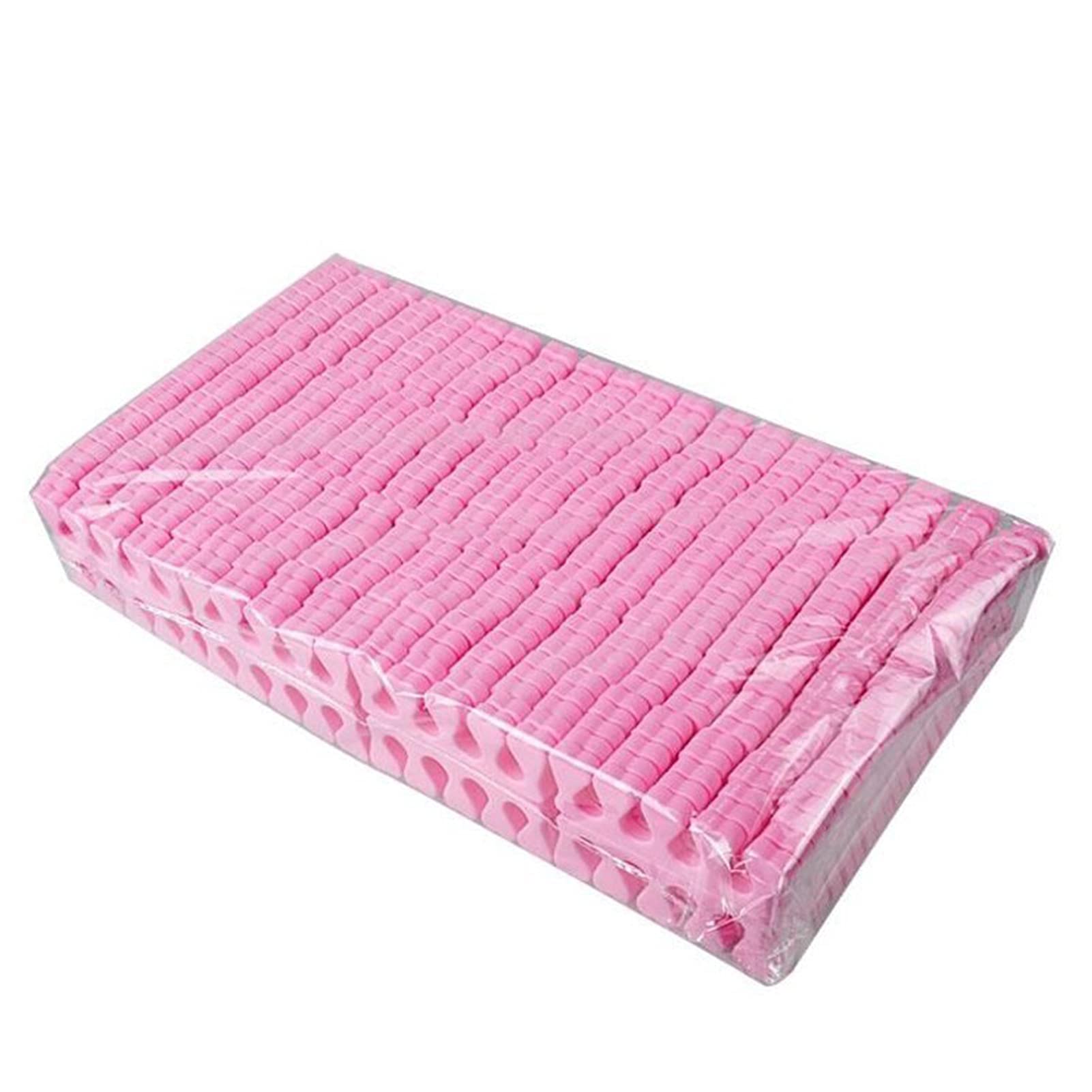 100Pairs/Set Soft Toe Separators Anti-Scratch Sponge Pedicure Toe Bulk Nail Art Finger Stretcher for Adult Nail Art Painting Toenails (Pink)