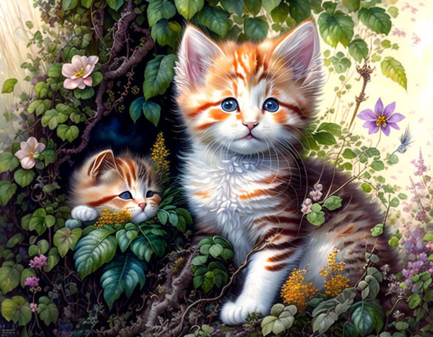 Poster chaton roux Meechi affiche toile décoration murale 50x70