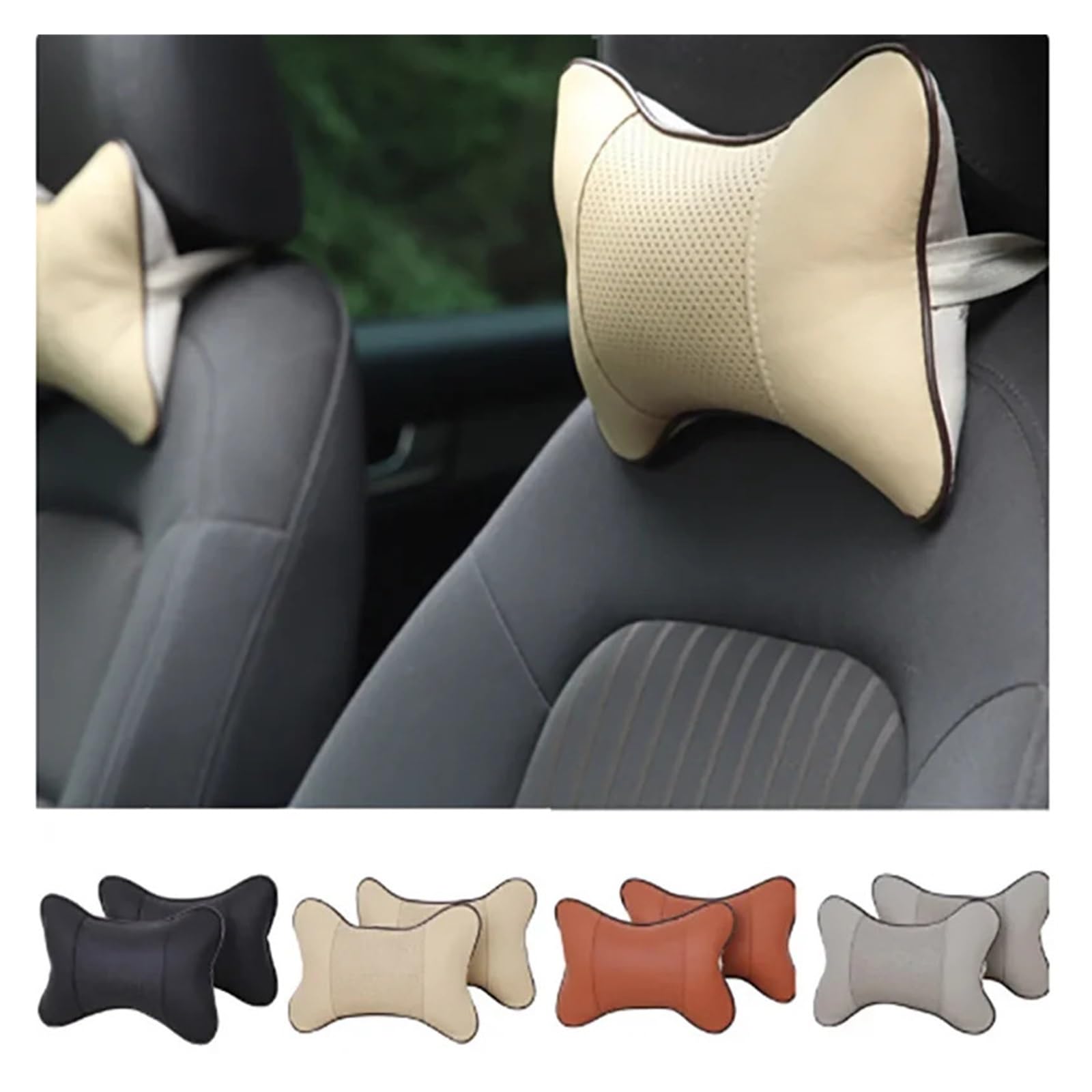 Cuscini for il collo dell'auto Cuscino for poggiatesta for auto Accessori for sedili di sicurezza for schienale universale for interni(Black)