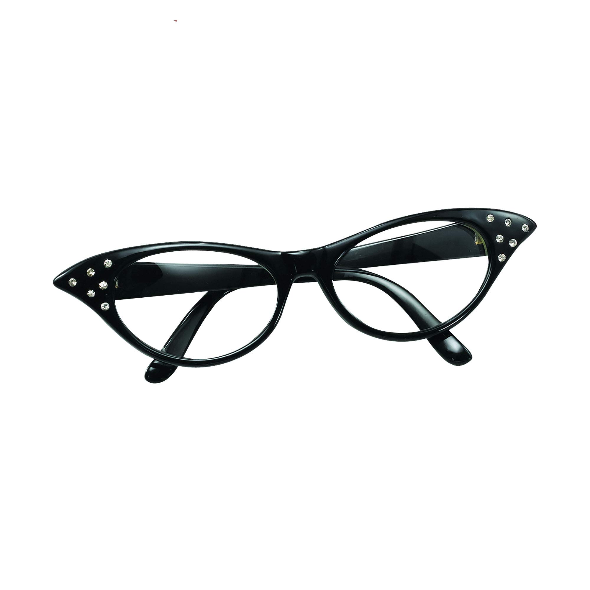 playhouse Fancy Dress Bristol Novelty BA142B Glasses 50's Female Style Black, Womens, One Size