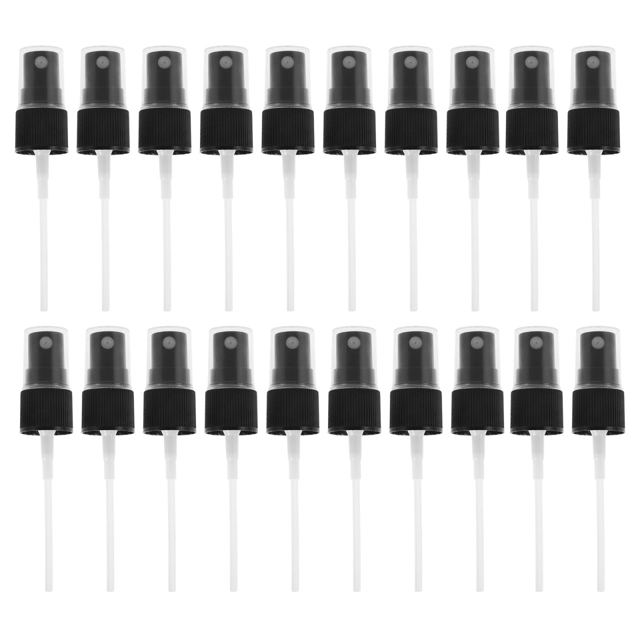 Photo 1 of Spray Bottle Tops 50-Pack Plastic Spray Bottle Nozzle Sprayer Caps Replacement Fine Mist Pump Heads for Toners and Essential Oil Black
