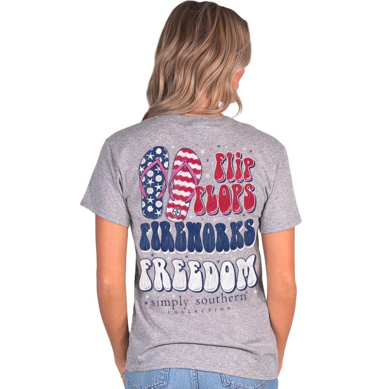 Simply Southern Youth - Flip Flops, Fireworks, Freedom Youth T-Shirt