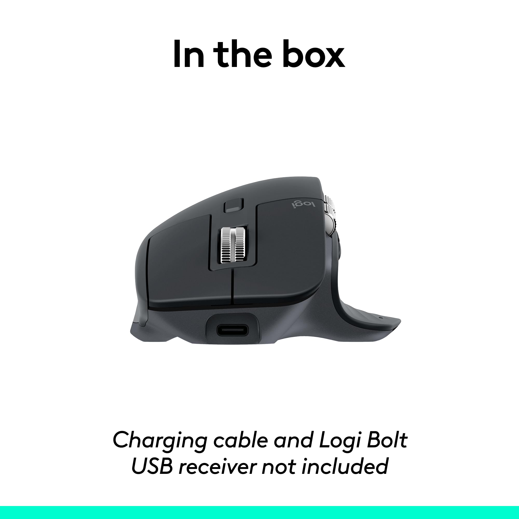 Logitech MX Master 3S Wireless Mouse Standard Edition with Logi Bolt USB Receiver, Ultra-fast Scrolling, Ergo, 8K DPI, Track on Glass, Quiet Clicks, USB-C, Bluetooth, Windows, Linux, Chrome - Graphite