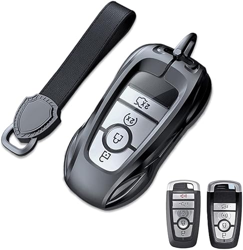 JanneChou Funda de metal de aleación de zinc para Ford Fusion F150 F250 F350 F450 F550 Edge Explorer Escape Mustang