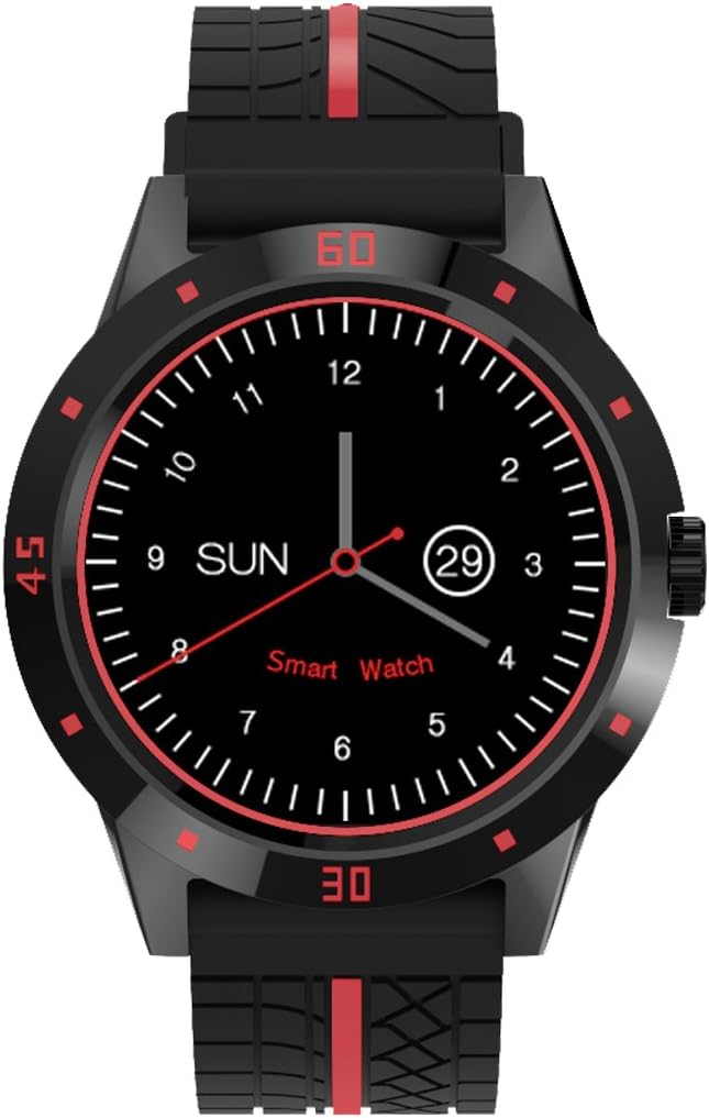 Diggro DI07 Android 5.1 Smart Watch MTK6580 1.1GHz Quad Core Processor RAM 512MB ROM 8GB 3G Smart Watch Dual Mode Heart Rate Monitor Pedometer Healthy reminder for IOS and Android (Red)