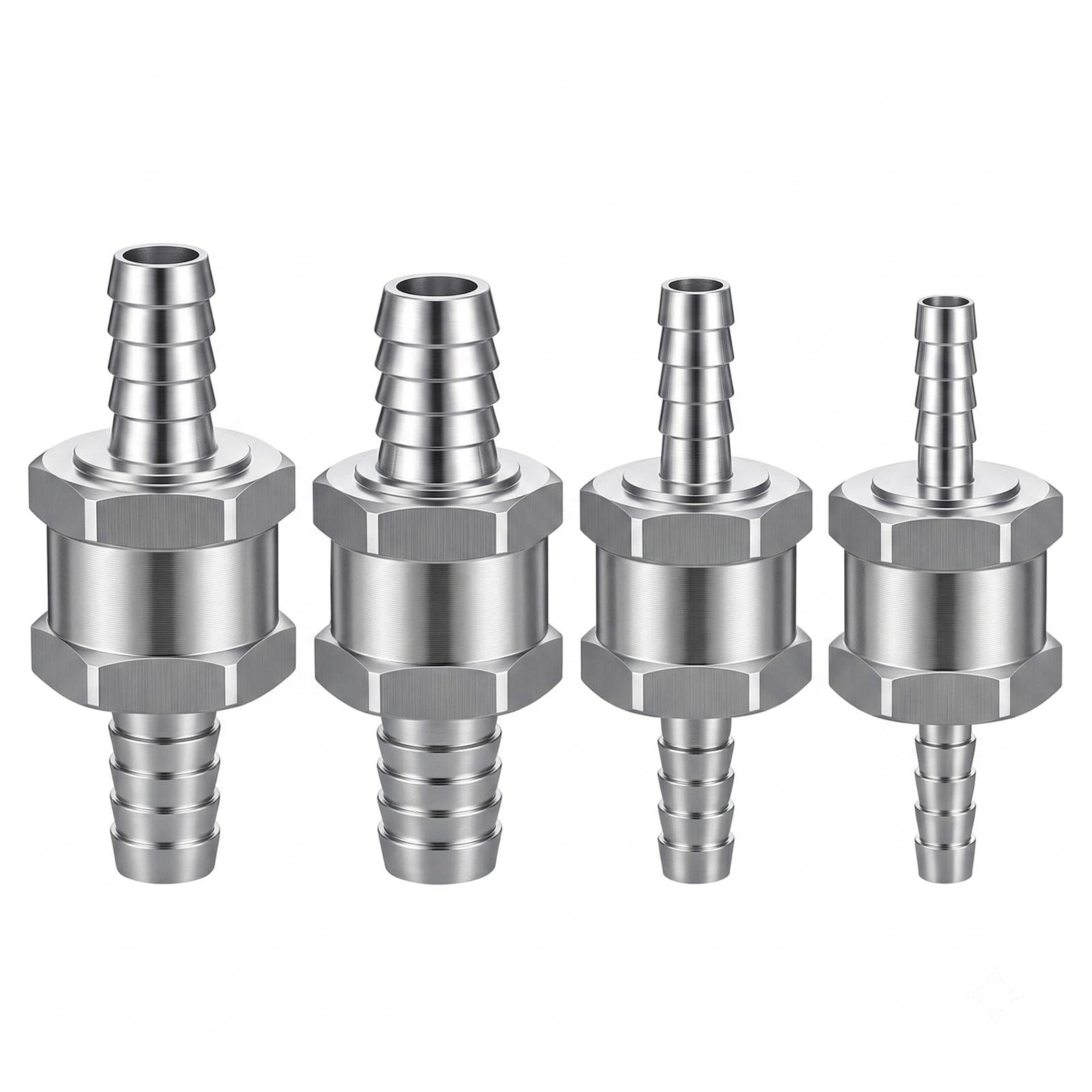 Zawór zwrotny aluminium 6 mm 8 mm 10 mm 12 mm zawór jednokierunkowy do samochodu, motocykla, łodzi, oleju napędowego i benzyny, wysokiej jakości zawór zwrotny do systemów paliwowych niskociśnieniowych