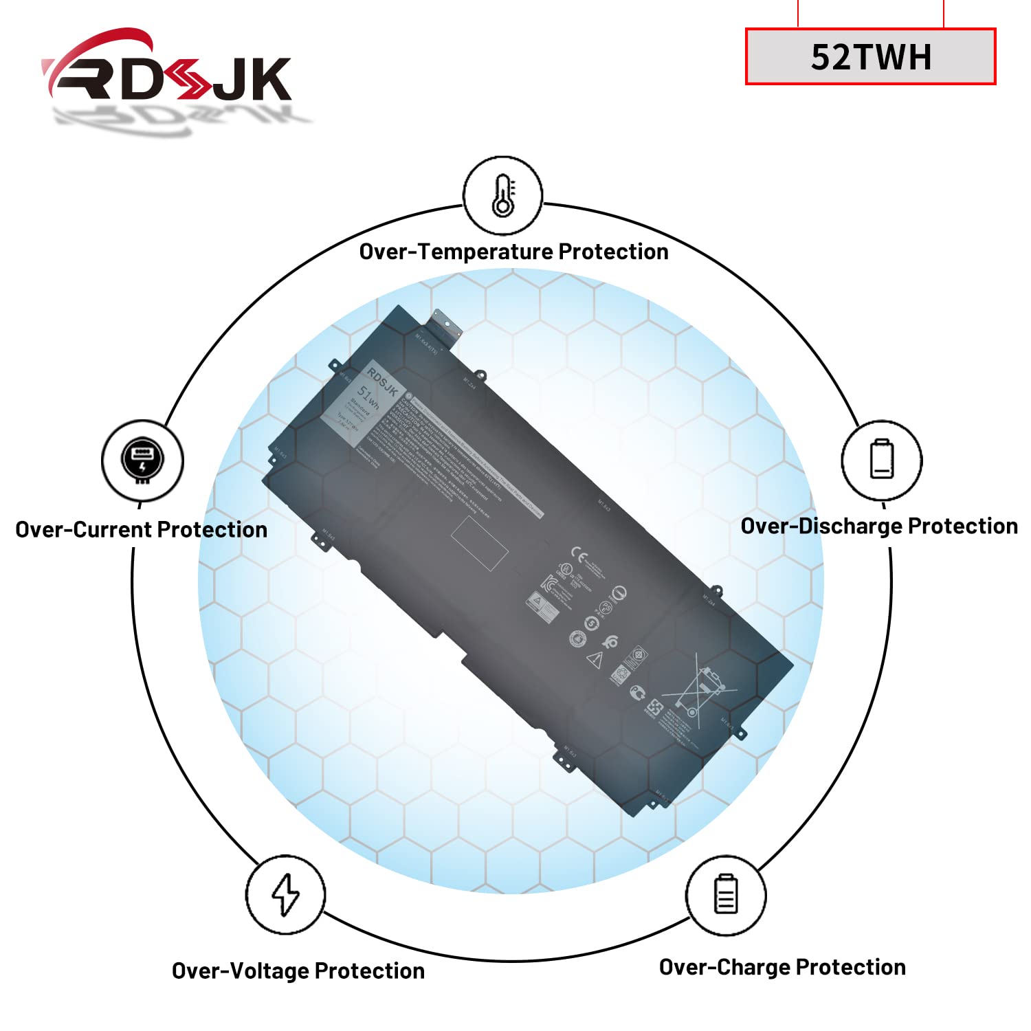 DELL XPS 13 7390 バッテリー良好 ケース付き Amazon.com: RDSJK 52TWH Laptop Battery for Dell XPS 13 7390