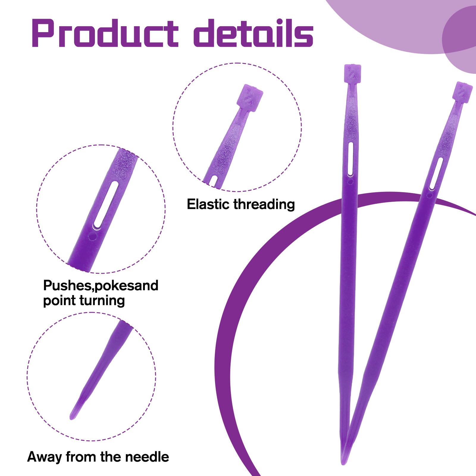 YQQYG 2 piezas That Purple Thang, herramienta de costura púrpura Thang original versátil accesorios de costura y suministros para proyectos de manualidades