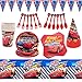 Nesloonp Accesorios de Decoración para Fiesta de Cumpleaños de Coche, Juego de Fiesta de Coche de Disney Pixar, Apto para 8 Invitados