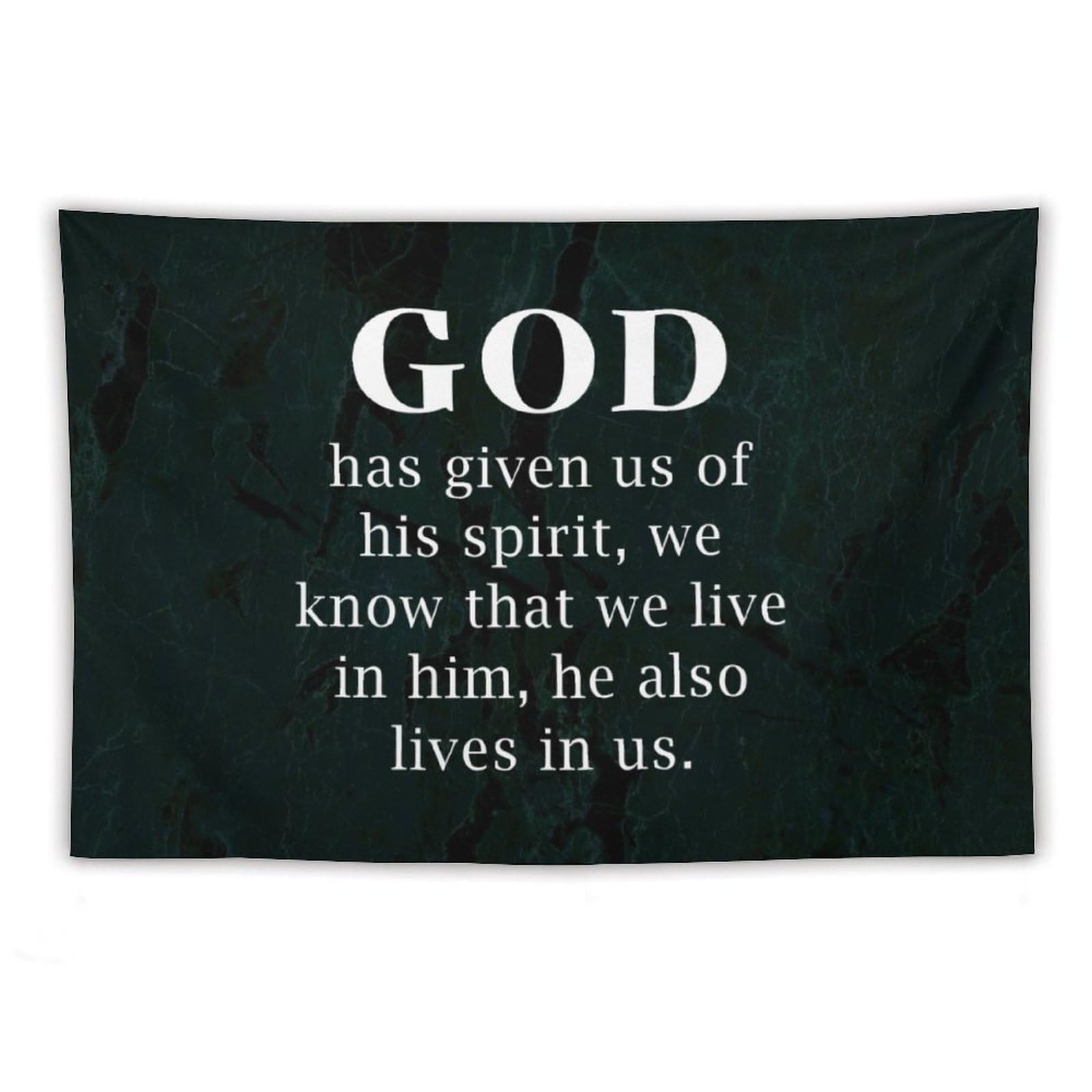 Tapiz de pared de 60 x 90 pulgadas con texto espiritual de bendición hogareña 8