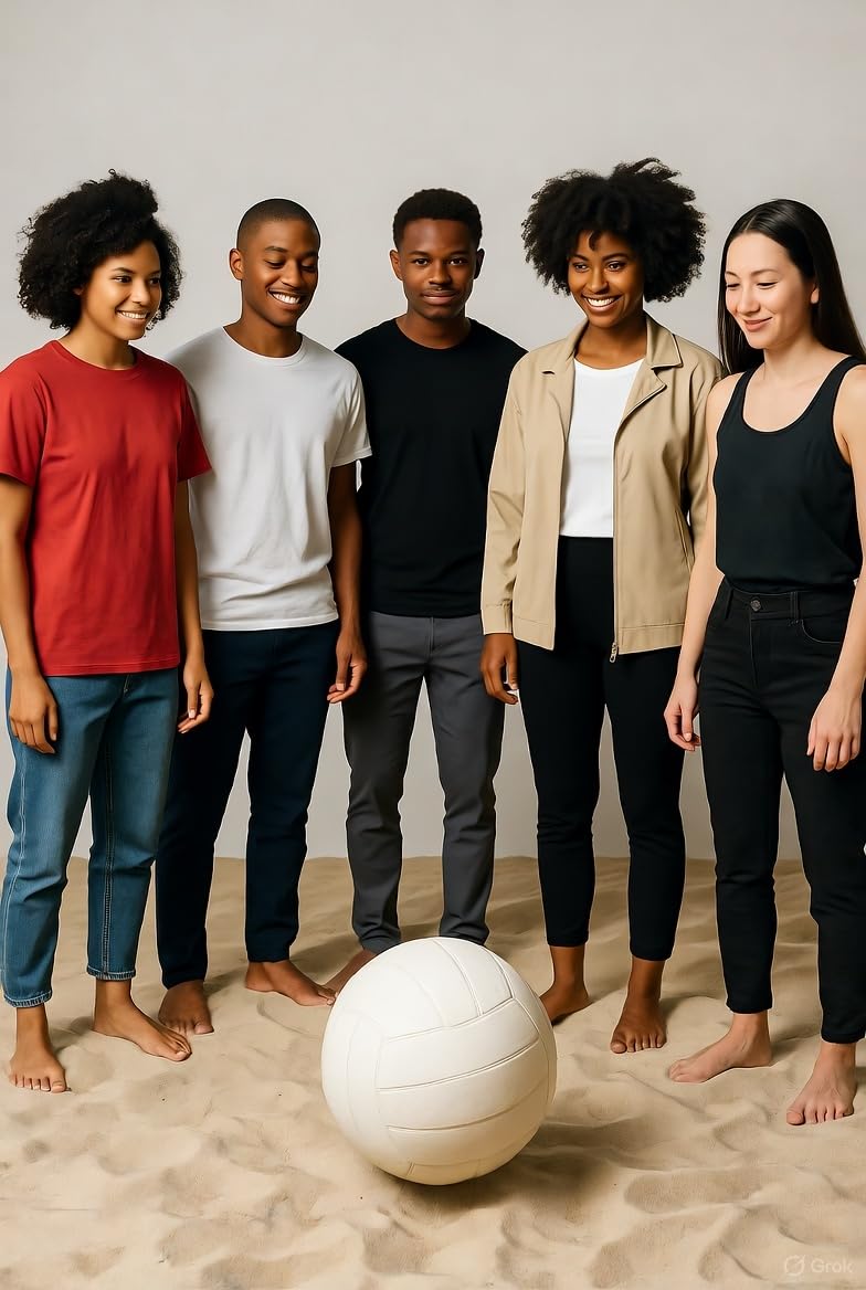 Original Volleyball Gr. 5 mit handgenähtem Echtleder in Weiss (Ledervolleyball)