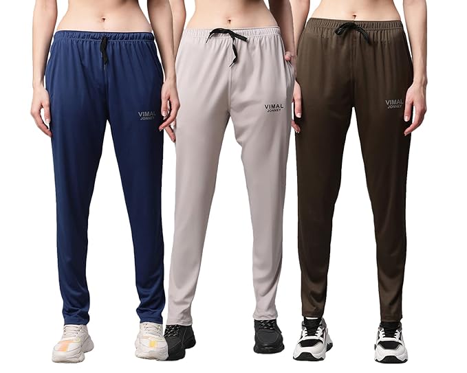 Regular FIT Trackpant for Women-Dryfit_D10_BLU_Gry_L.Gry_003-P